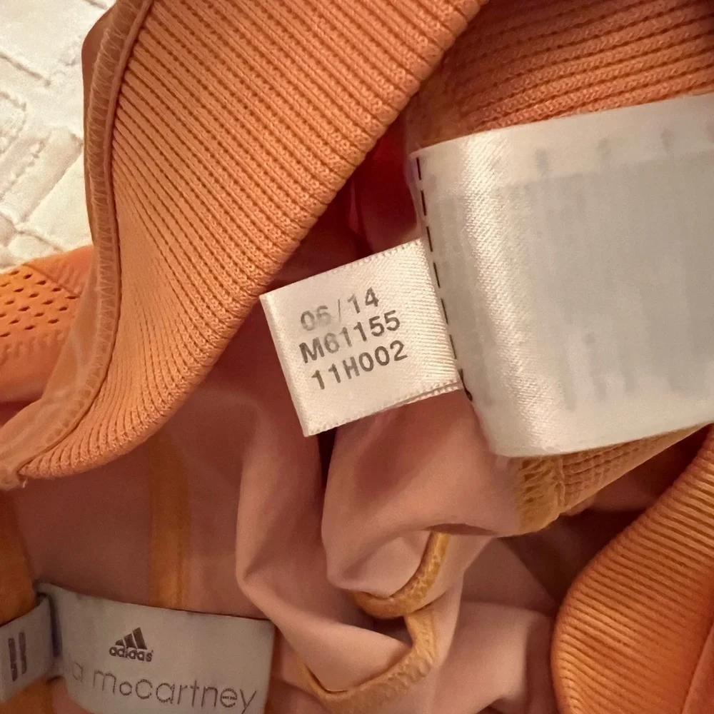 Adidas × Stella Mccartney Orange & Cream Cropped Leggings Woman’s Size Small - Picture 6 of 9